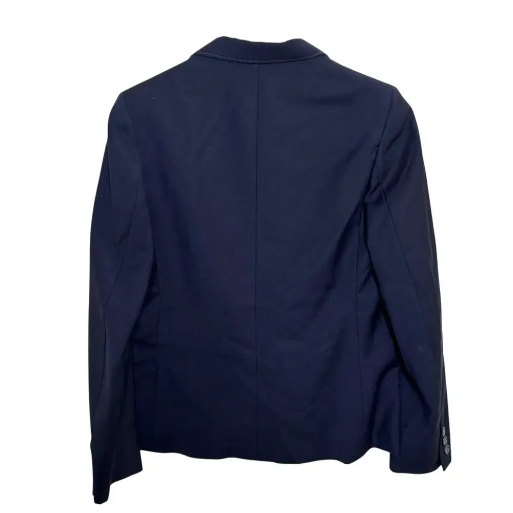 Vintage Classic J.G. Hook Size 12 Navy Blue 100% Worsted Wool 2 Button Blazer